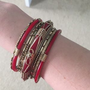 Red and Gold Bangles